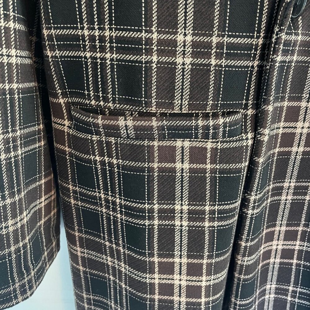 Women's Sanctuary by Anthropologie Brown Plaid Coat Medium - Picture 4 of 6